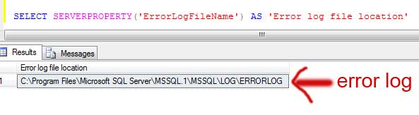 error log file in sql database