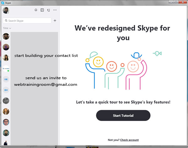 start using skype