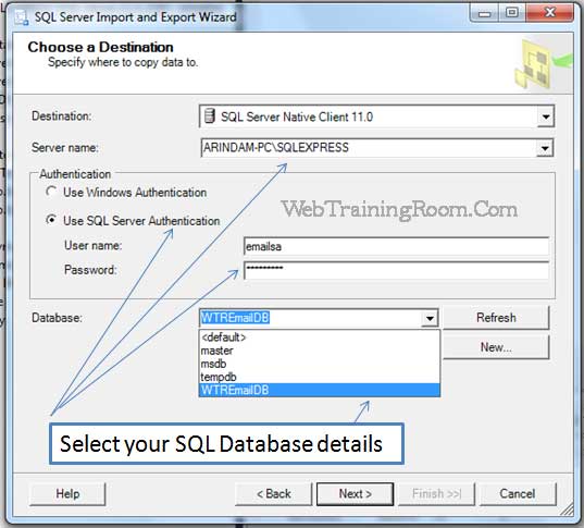 import data from excel to sql