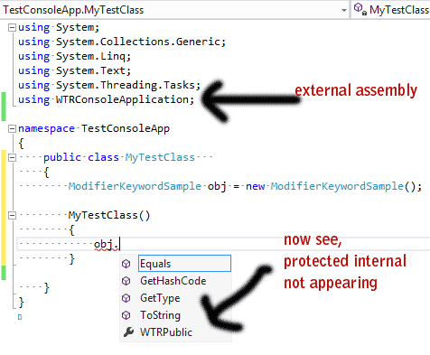 protected internal access modifier