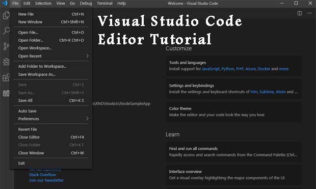 Visual Studio Code tutorial