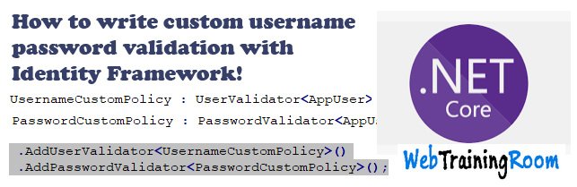 Identity custom username password validation