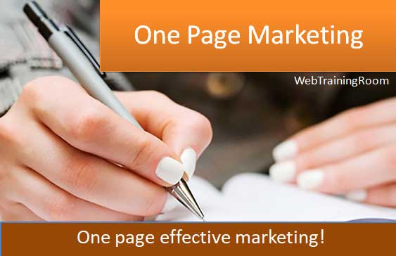 one page marketing