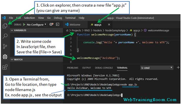 creating file in vs code editor